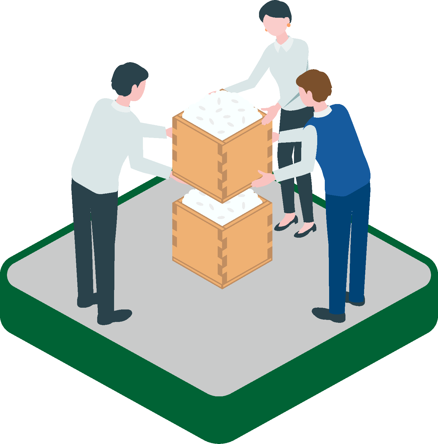 米穀・雑穀販売事業のイラスト